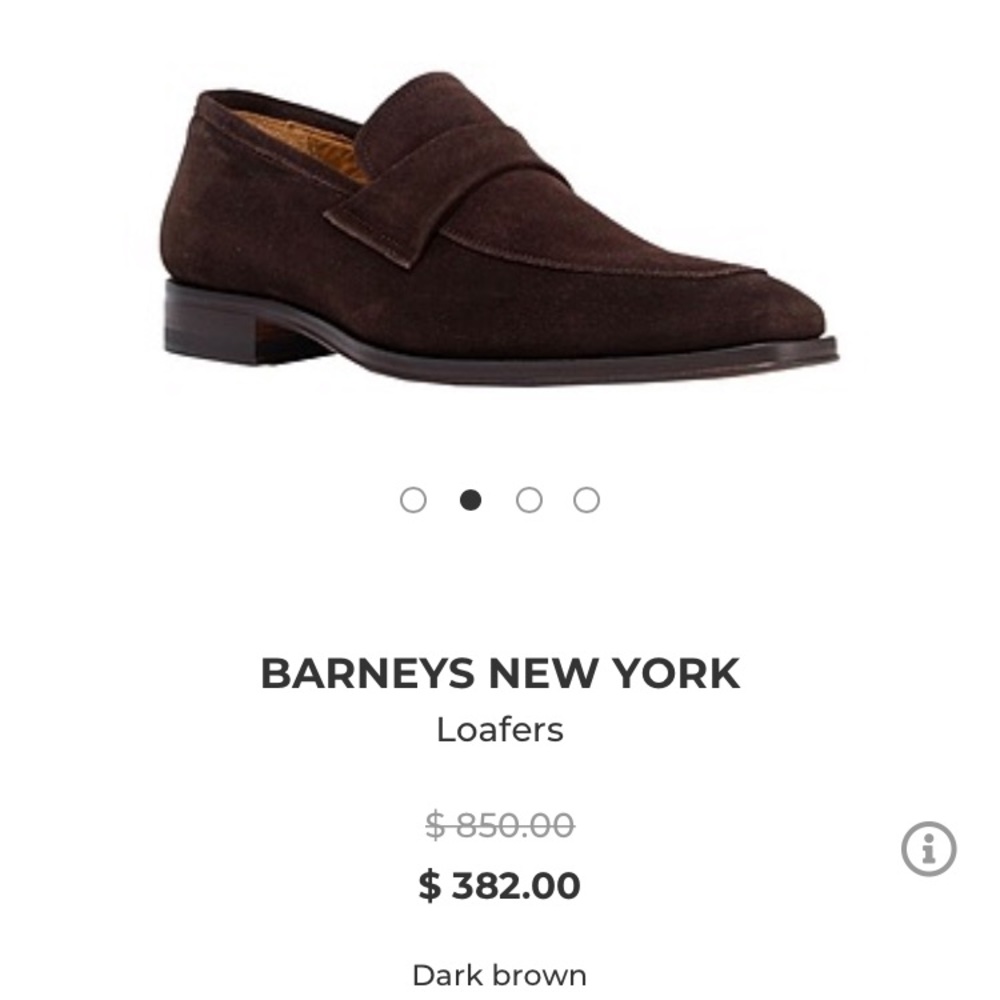 Barneys New York Men’s suede loafers